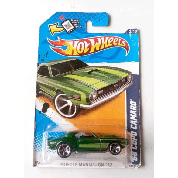 Hotwheels 68 COPO CAMARO hw muscle mania putih