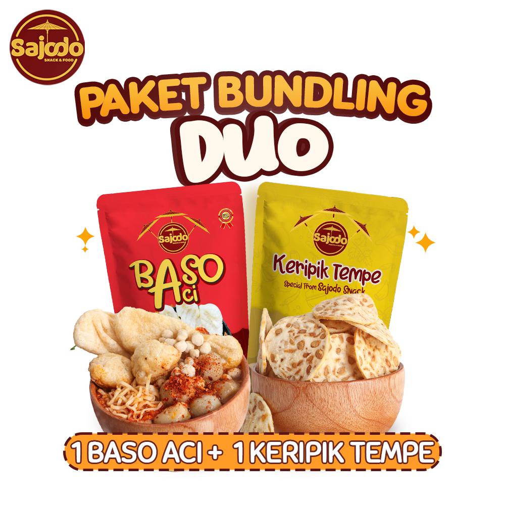 SAJODO - PAKET DUO SAJODO SNACK (BASO ACI 195 Gram, SEBLAK 195 Gram, KEJU AROMA 185 Gram, KERIPIK TEMPE 100 Gram)