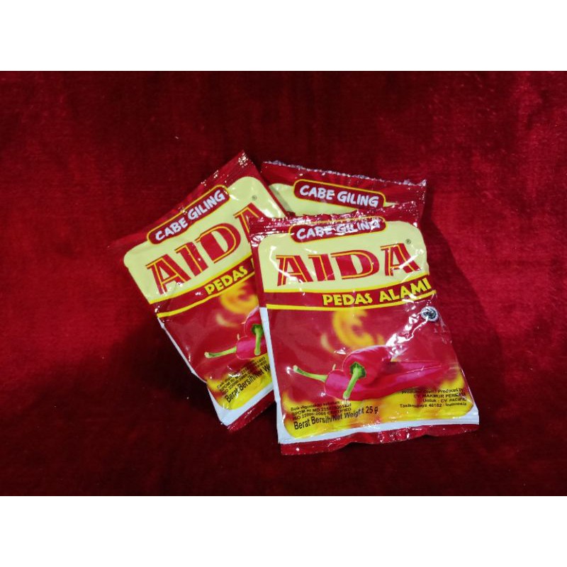 

Cabe Giling Aida//Bumbu Tabur Pedas//Aida Bubuk Cabe//Aida Cabe Giling (25g)