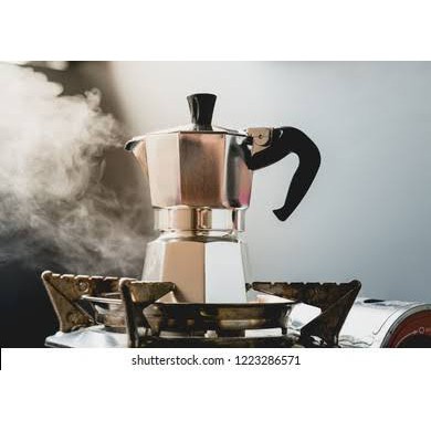 MPro 50 / 100 / 200 / 300 /450 ml Espresso Moka Pot Teko Stovetop Filter Coffee Maker (5 Ukuran)  Silver / Black OneTwoCups