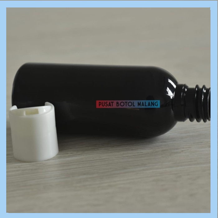 Botol Plastik Pet 60Ml Prestop ( Putih Hitam )