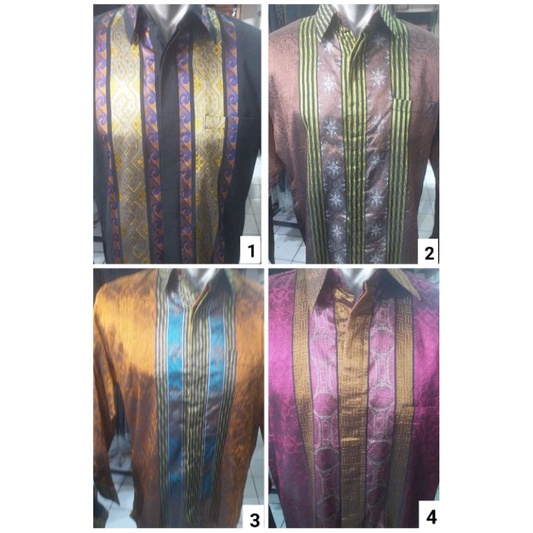 Kemeja Batik songket / kemeja batik Songket lapis / Batik pria