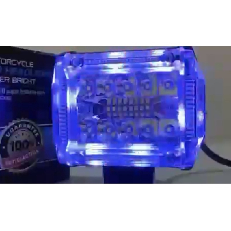 LAMPU TEMBAK LED CWL 10 MATA FLASH KEDIP SENJA BIRU MERAH WATERPROOF