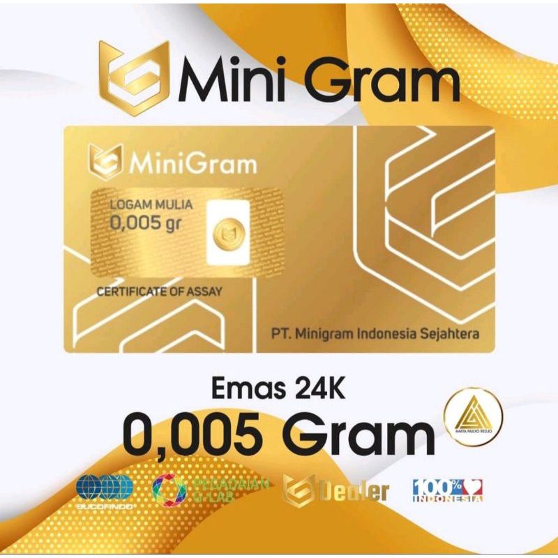 MINIGRAM 0.005 Gram Logam Mulia Emas 24 Karat