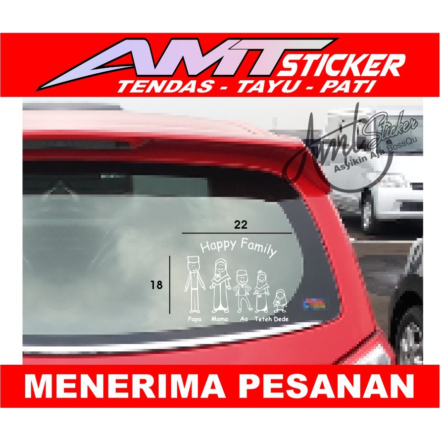 [Terlaris] Stiker Kaca Belakang Mobil Family Muslim Stiker Kaca Nyala Stiker Kaca Mobil Stiker Mobil