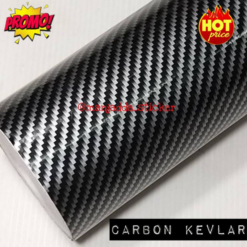 STIKER SKOTLET MOTOR CARBON KEVLAR UNTUK MOBIL DAN MOTOR