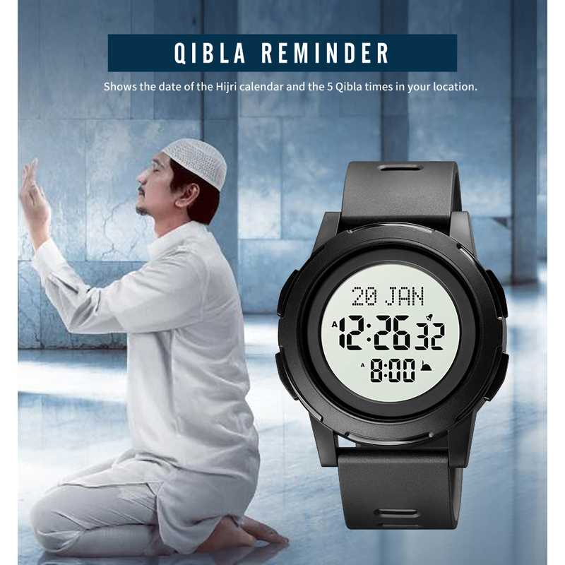 IDN - SKMEI Jam Tangan Digital Pria Muslim Qibla - 1730