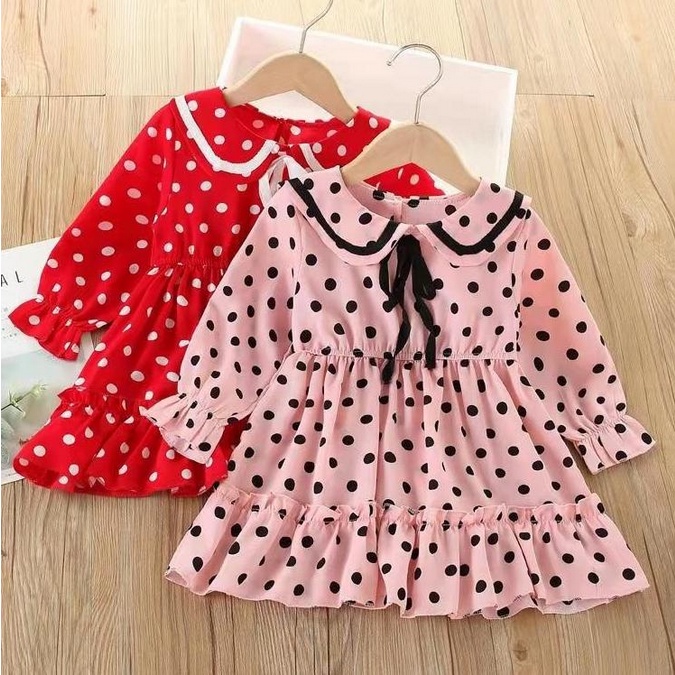 CG DR145-Dress Anak Bayi Perempuan Full Dotty