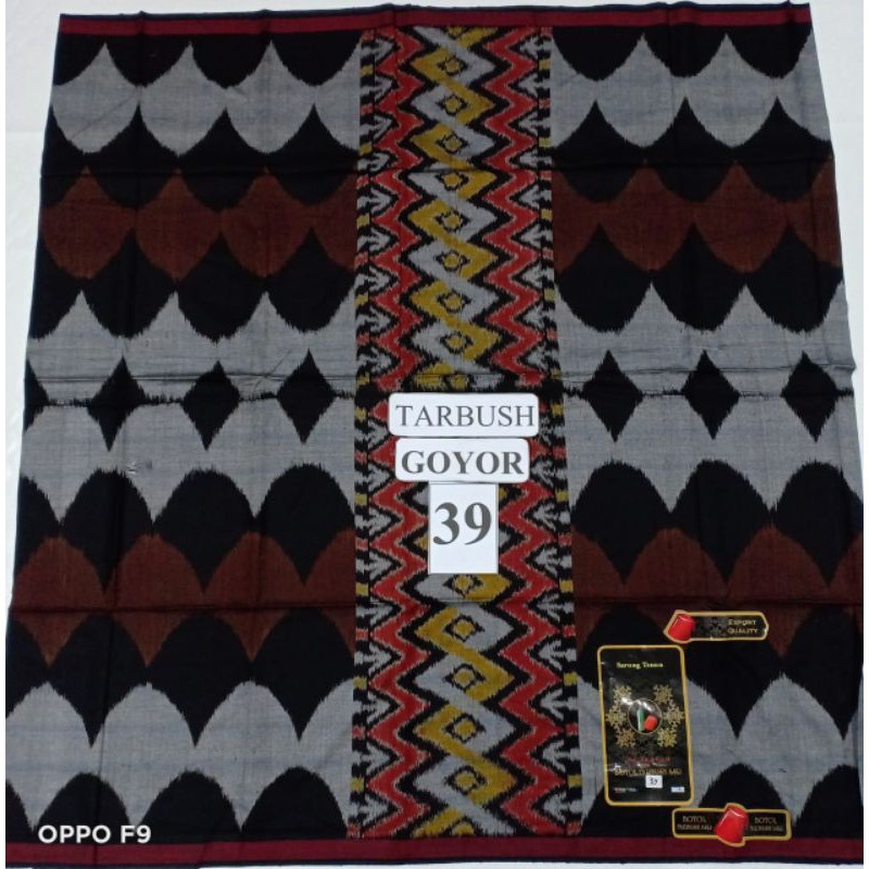 SARUNG GOYOR BOTOL TARBUSH BLACK EDITION,ATBM DAN JAHITAN TENGAH ATAS DAN BAWAH