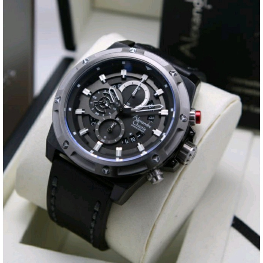 Alexandre Christie Ac 6506 / Ac 6594  Jam Tangan Pria Kulit Original