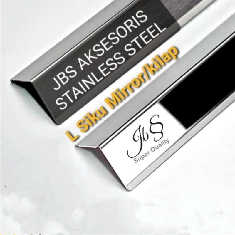 L MIRROR 15x15x3.050mm T: 0.8mm SIKU L STAINLESS STEEL SUS 201