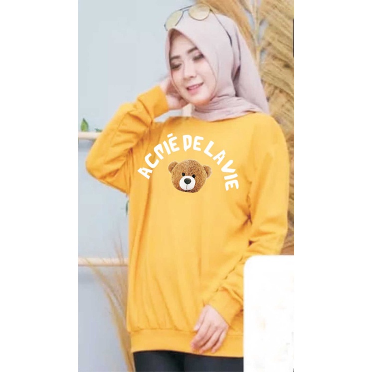 JF Atasan Kaos Sweater Lengan Panjang Wanita DE LAVIE