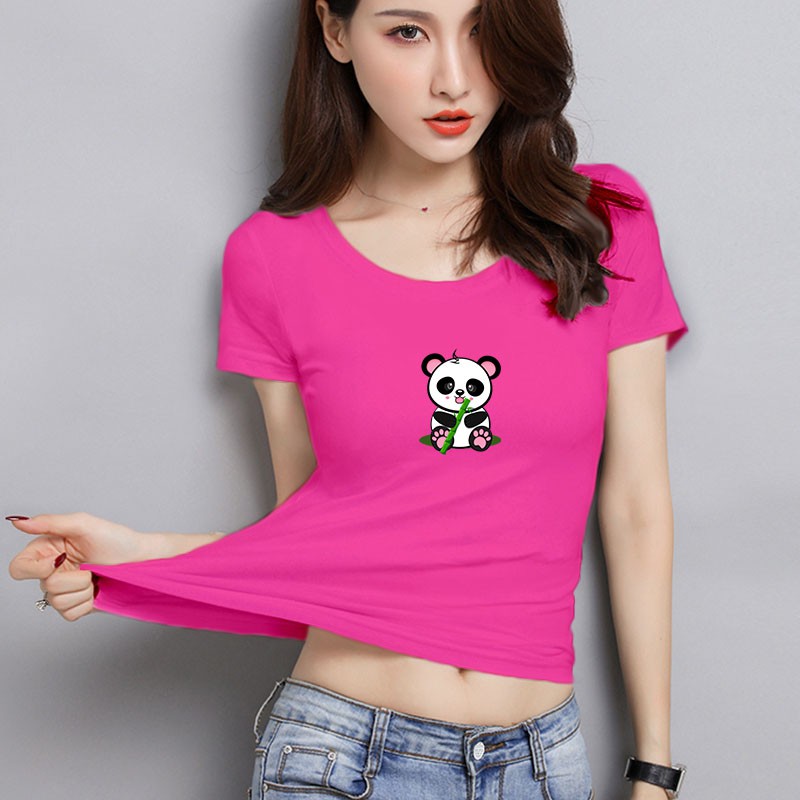 YOURSTYLE1119 - KAOS WANITA ONECK / PANDA BAMBU / KAOS TERLARIS / KAOS ONECK