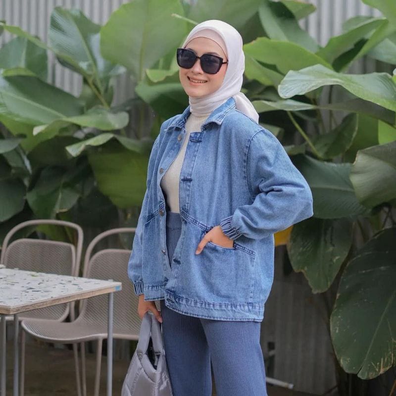 alvan.id JAKET JEANS WANITA/ JAKET OVERSIZE