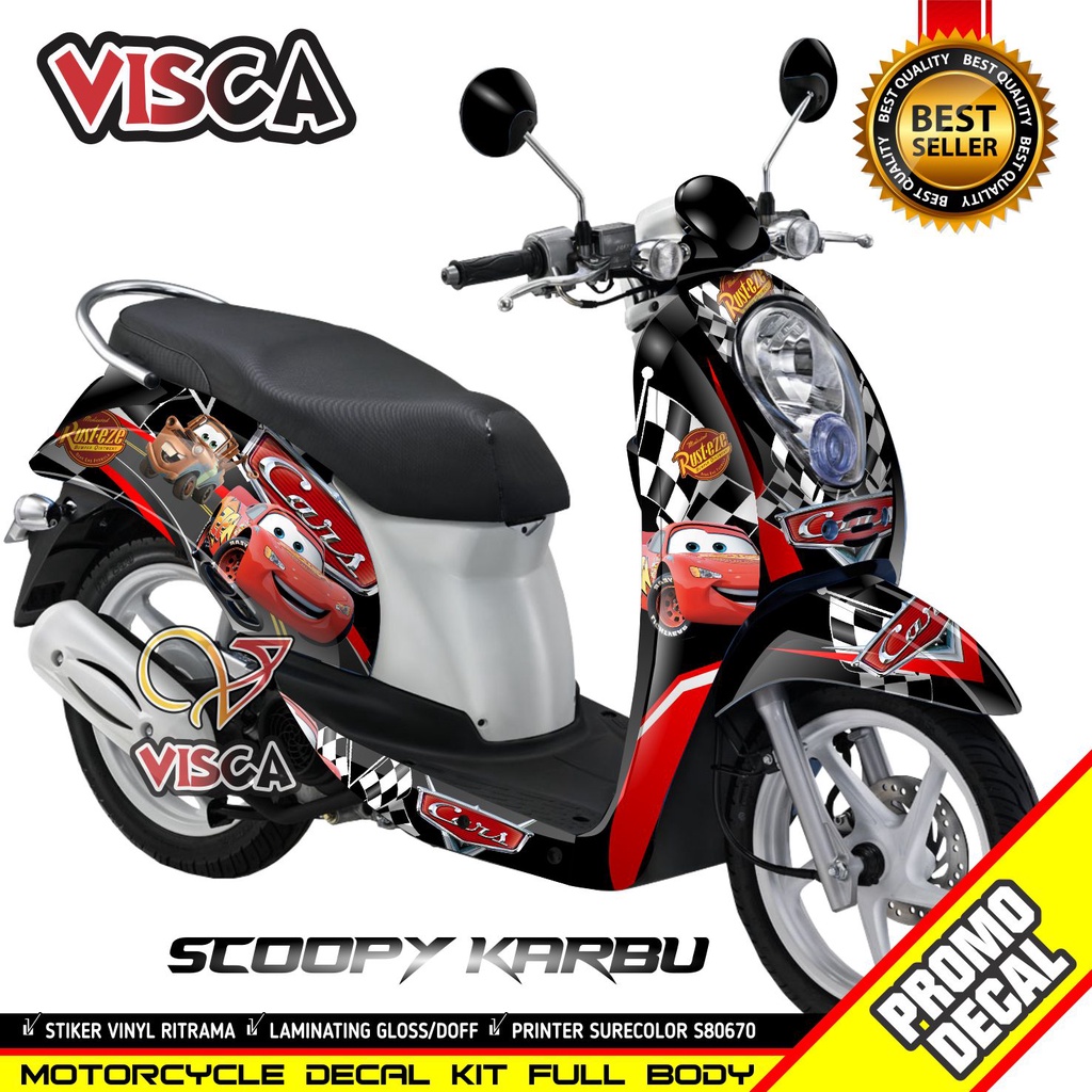 Decal Scoopy Karbu Full Body Stiker Scoopy Karbu Lama Striping Scoopy Karbu Lama Cars