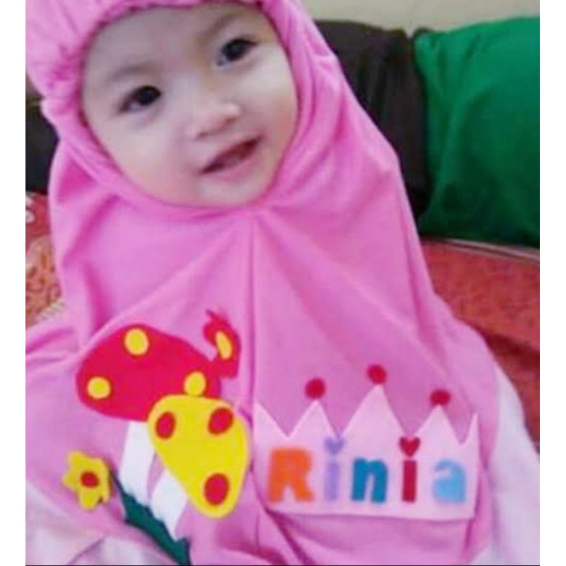 mukena anak custom nama