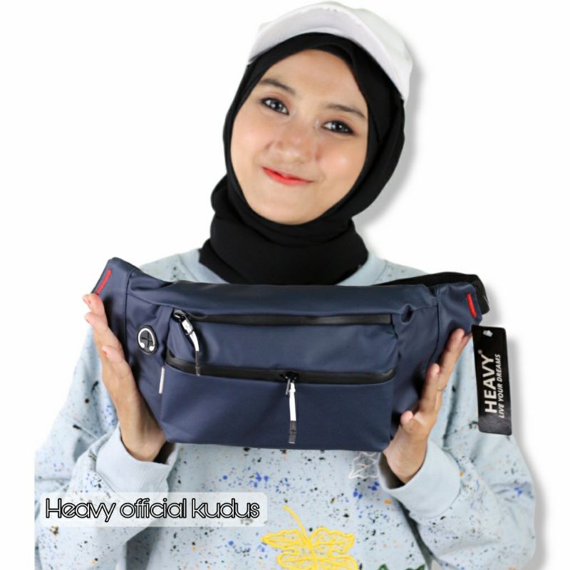 TAS SELEMPANG PRIA HEAVY.BAG. WAIST BAG HEAVY( WATERPROOF) anti air