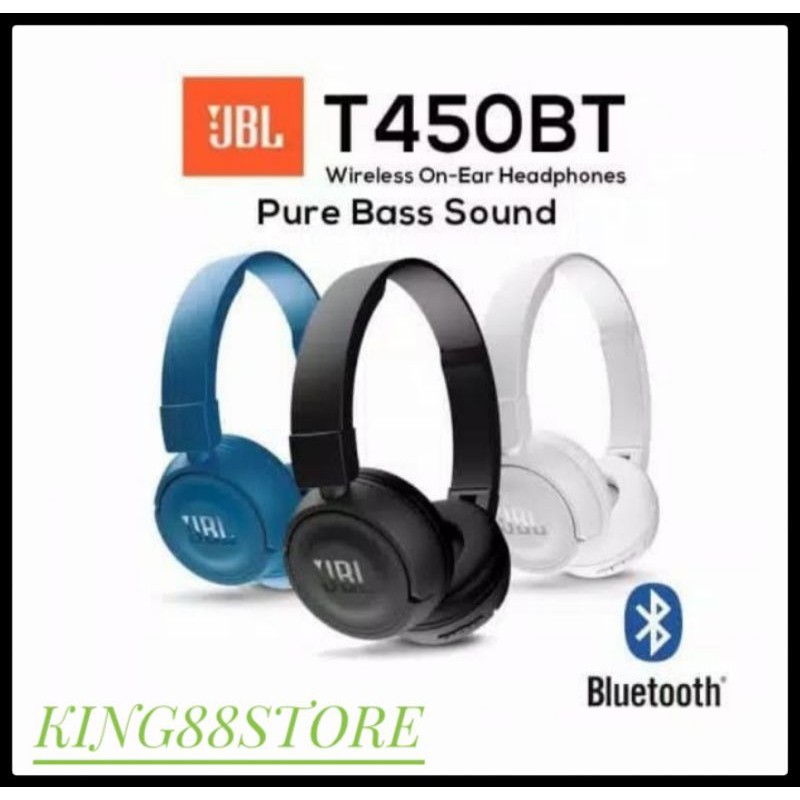 HEADSET HEADPHONE JBL WIRELES T450BT STEREO