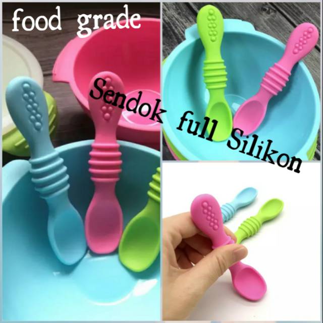 LZ.D1 Sendok makan bayi lentur imut2