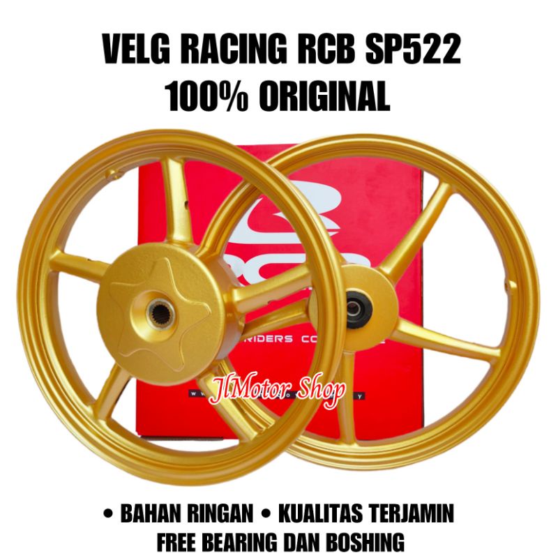 Pelek Velg Racing RCB Beat Scoopy Vario Genio Vario 110 125 150 160 Mio M3 Mio J GT FINO SOUL GT Xeon X-Ride Freego Mio Gear Palang 5 Plus Ban PriMaax Donat Depan Belakang