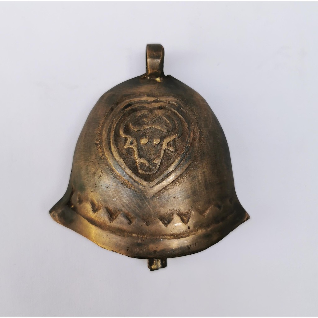 Bandul Kalung Sapi Klontongan Klontong Lembu ukuran no 1 (7cm) Kuningan finishing Lawas / Antik - MK