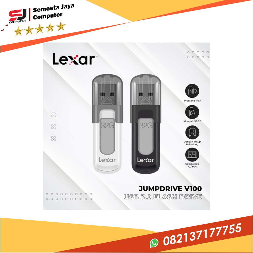 Flashdisk Lexar Jumpdrive V100 USB 3.0 32GB