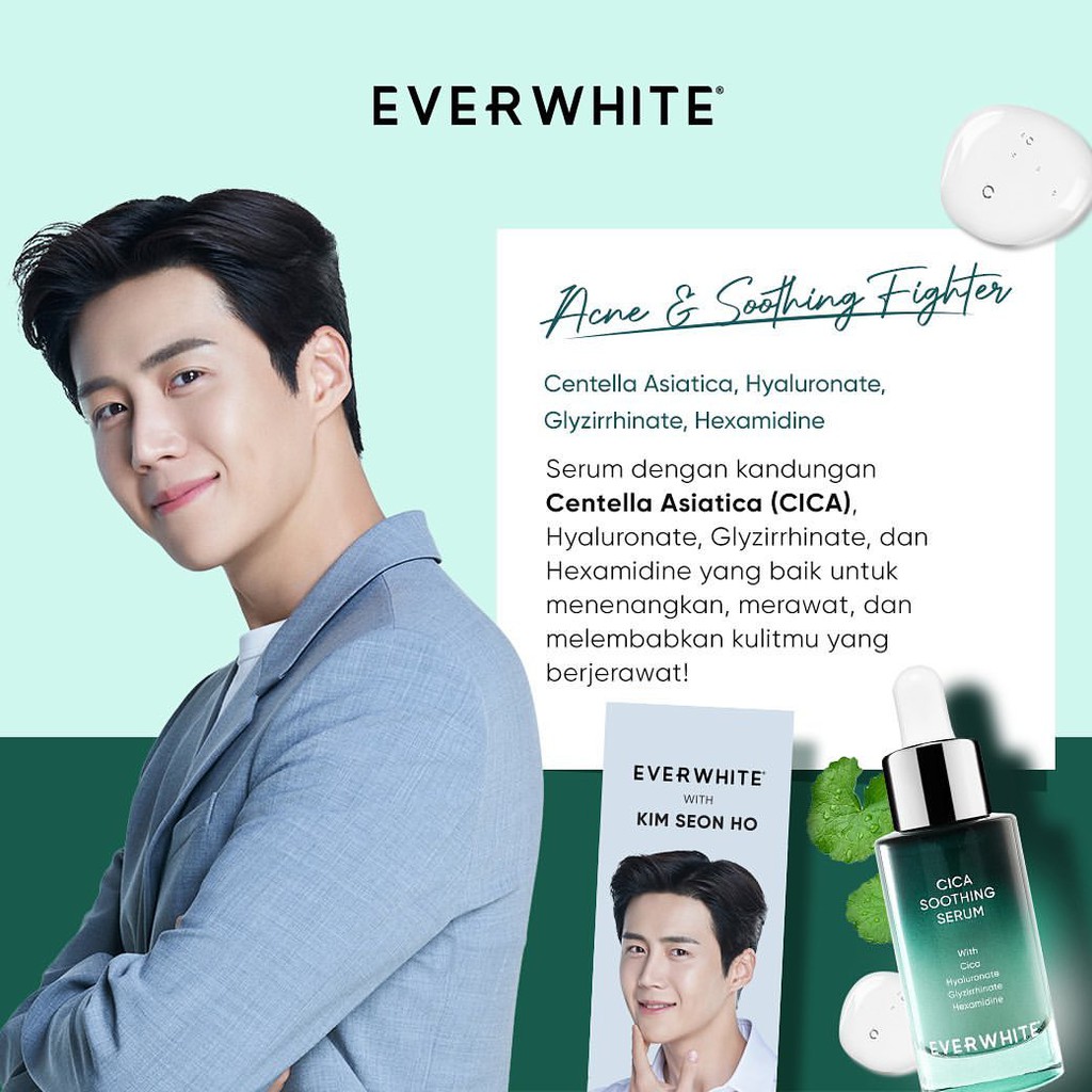 [BPOM] EVERWHITE KIM SEON HO SERUM CHROMABRIGHT | CICA | NIACINAMIDE