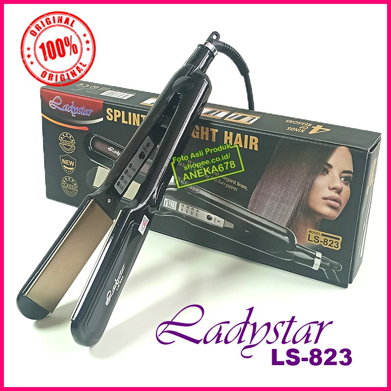 LADYSTAR LS 823 CATOKAN ALAT CATOK RAMBUT LURUS STYLING WANITA LEBAR