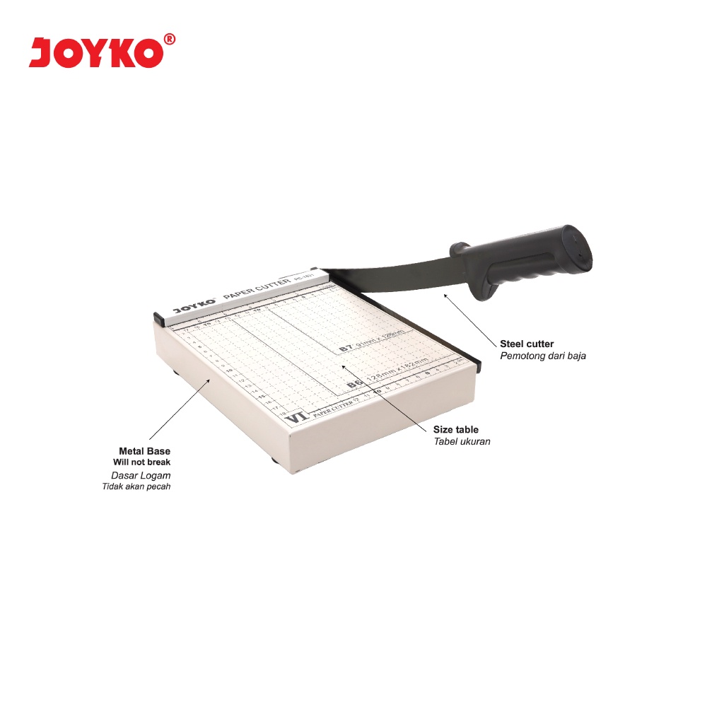 

PAPER CUTTER / PEMOTONG KERTAS JOYKO PC-1821 BESI B5