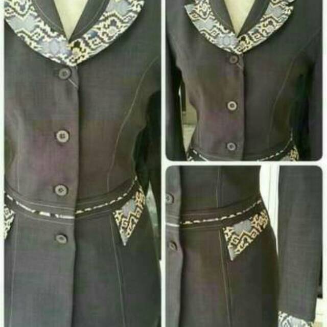 Blazer Batik Wanita, Blazer Kerja, Setelan Formal, Jas Wanita   K.E.Olshop