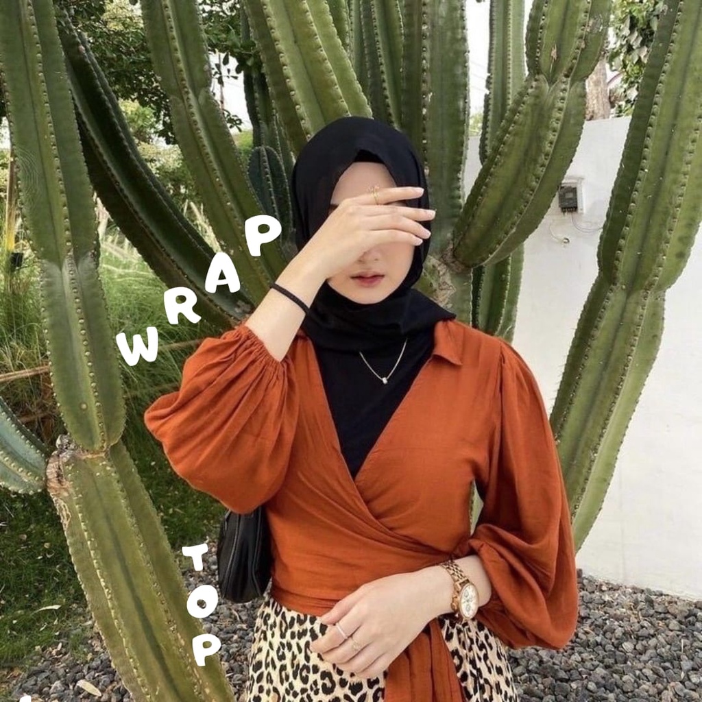 WRAP BLOUSE RAYON JUMBO / WRAP BLOUSE / KAIRA TOP / BLOUSE TALI / MIA WRAPTOP JUMBO / WRAPTOP RAYON