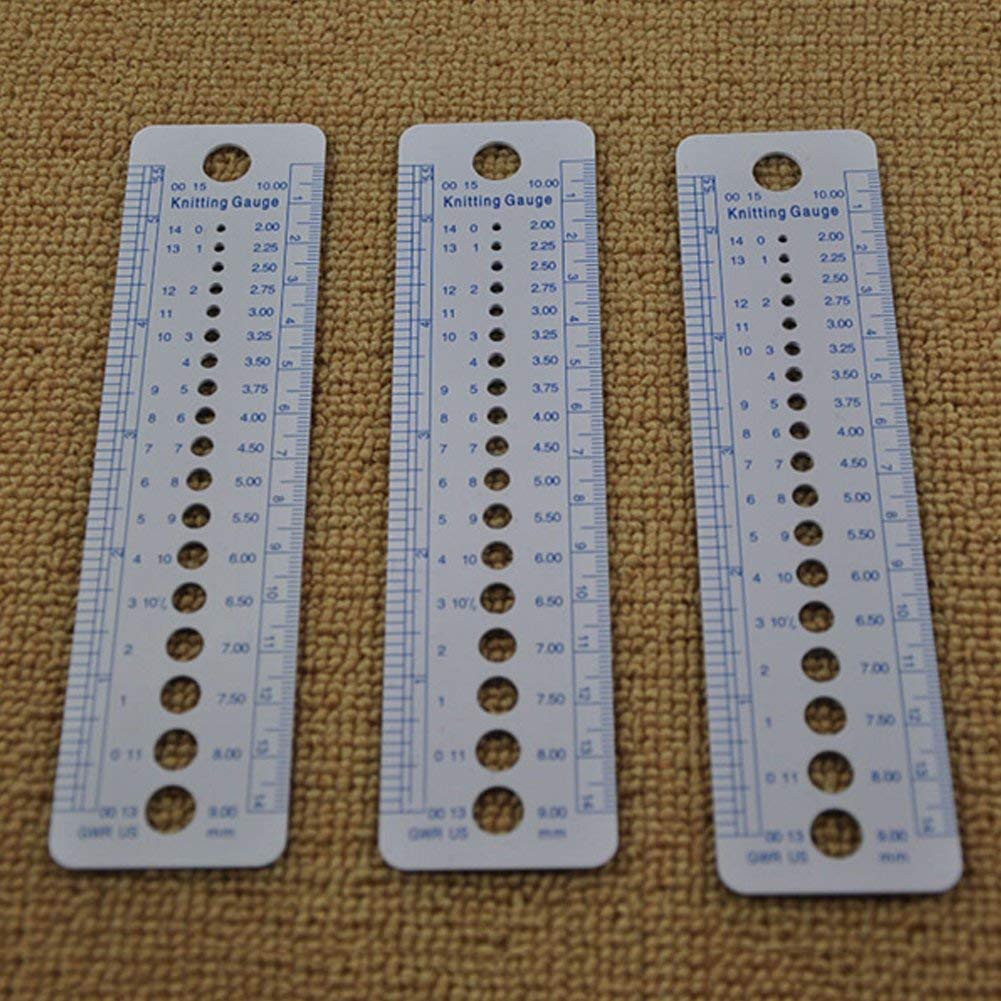 Knitting Gauge Ruler Plastic Needle / ANK Penggaris Plastik Rajut