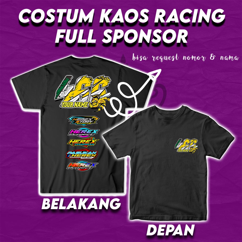Baju Kaos Distro Racing Hell Otomotif Bahan Katun SIZE M - XXL Pria Wanita Terlaris