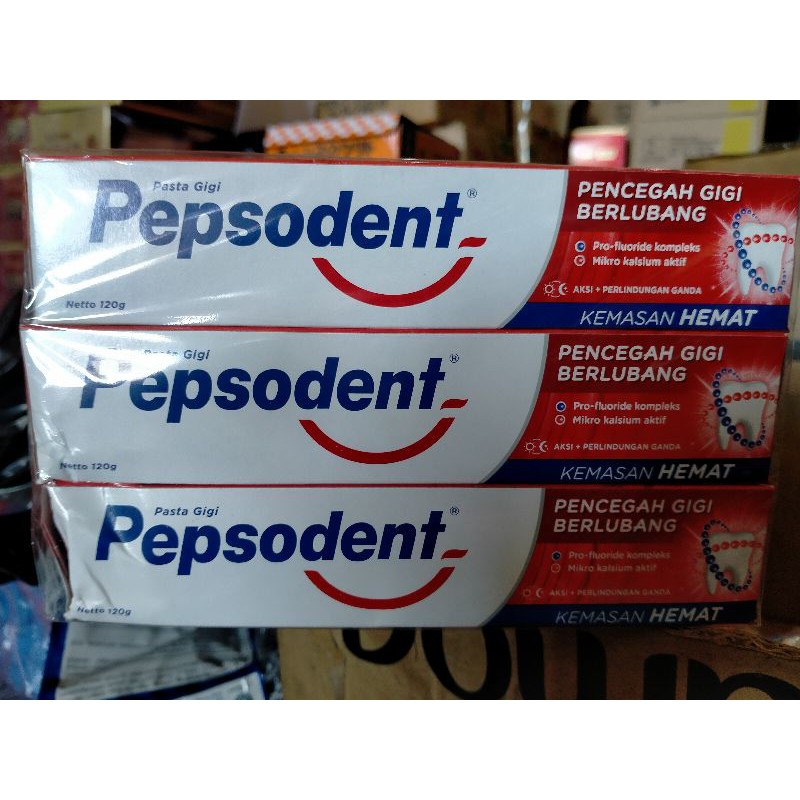 pepsodent 120gr,per pcs.