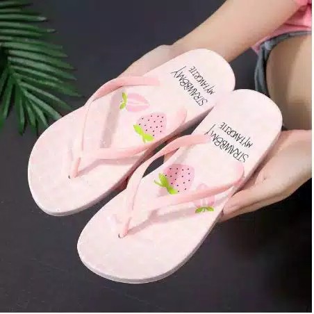 SANDAL JEPIT WANITA MURAH MOTIF/ SANDAL WANITA MOTIF STOBERRY SENDAL JEPIT WANITA LUCU/SANDAL SANTAI WANITA