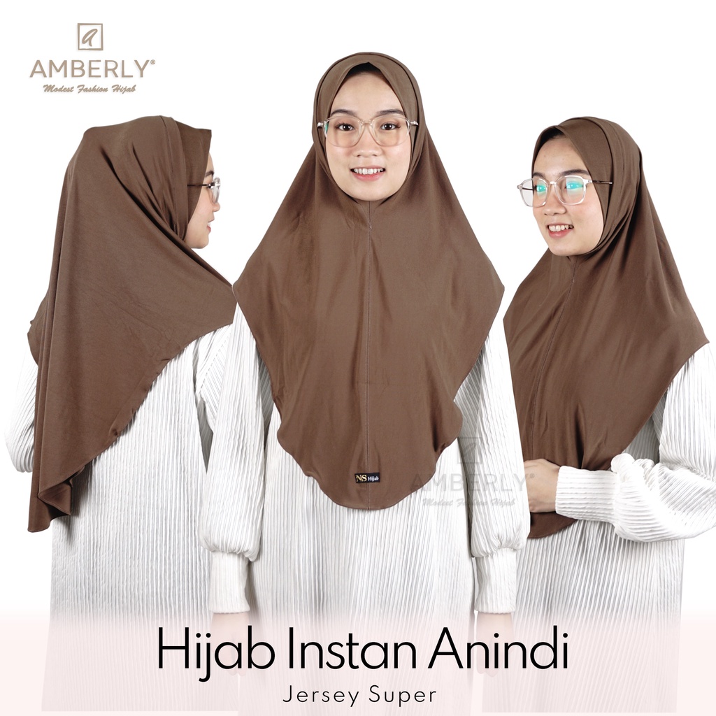 Amberly Anindi Jilbab Lubang Telinga Bahan Jersey