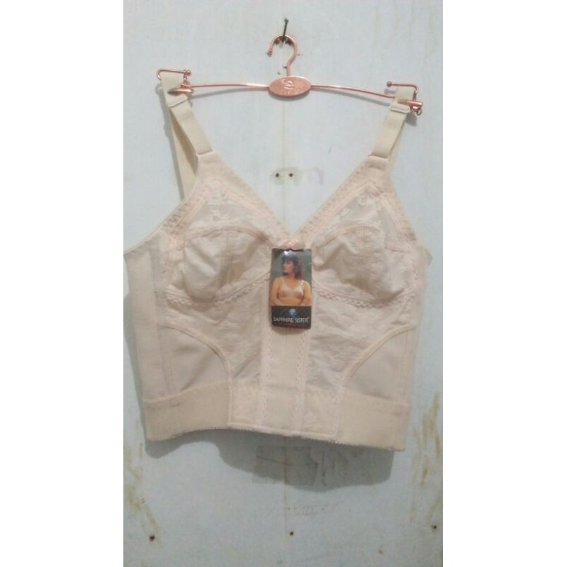 bra import dan original shapphire sister 3/4  cup B,bra import,warna oc/cream muda