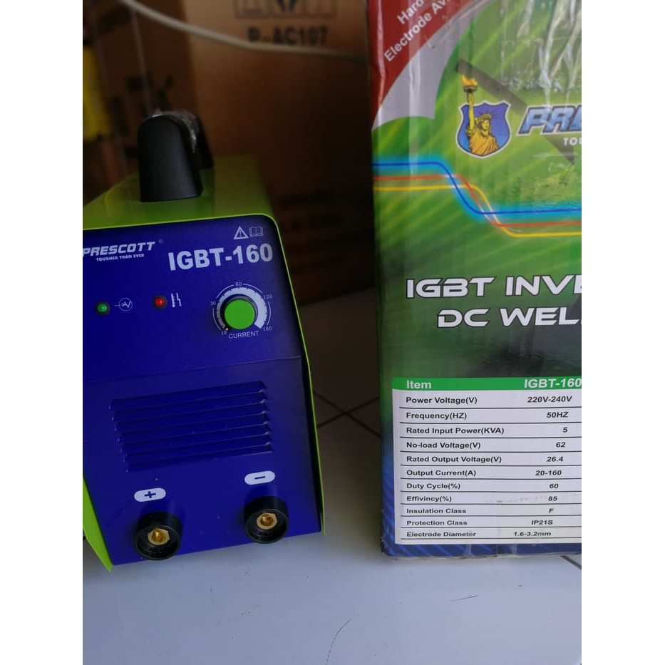 MESIN LAS INVERTER TRAFO LAS IGBT 160A 900WATT PRESCOTT
