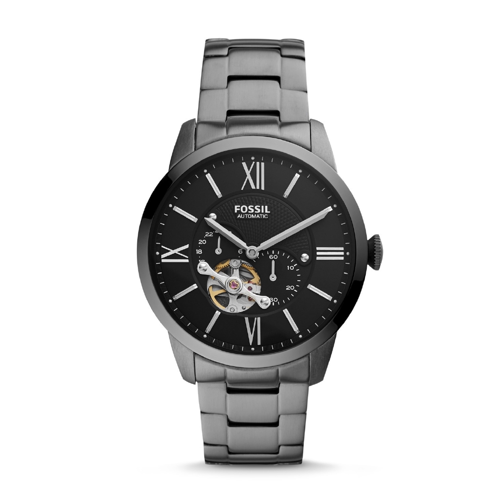 Fossil Townsman Automatic Smoke Stainless Steel Watch - ME3172 - Jam Tangan Pria