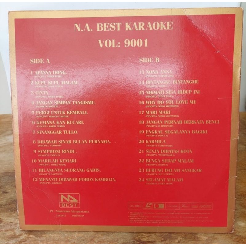 Kaset Laser disc lagu kenangan jadul karaoke