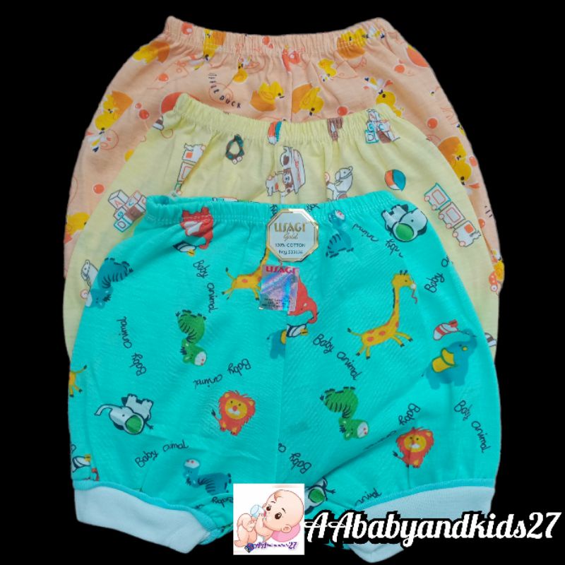 USAGI 3PC Celana Bayi Model Segi Full Print Usia 0-12Bulan SNI Murah Nyaman Berkualitas HIGHT QUALITY