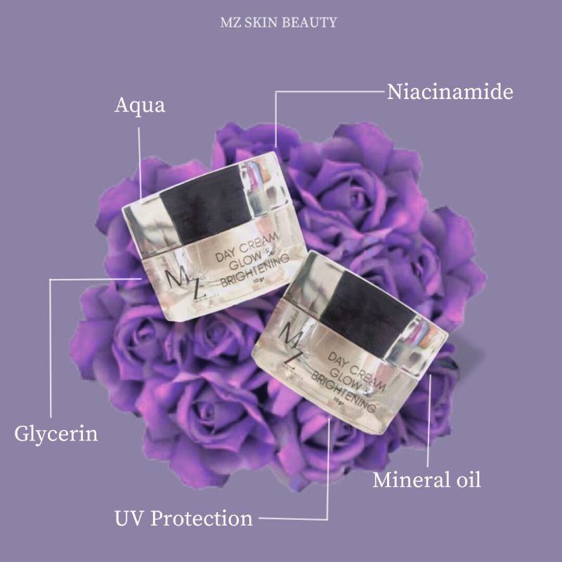DAY CREAM GLOW & BRIGHTENING BY MZ SKIN BEAUTY BPOM