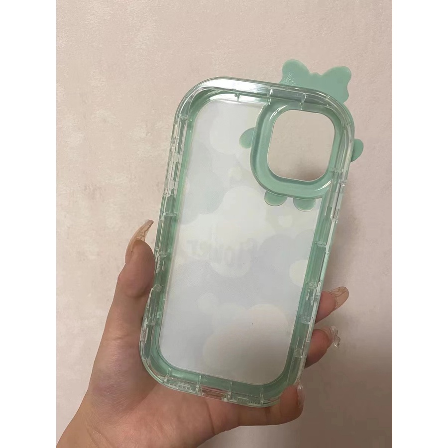 Ins Soft Case TPU Motif Bunga Hijau Untuk iPhone 13pro 13prm 11 7Plus 8Plus Xr XS 13 12pro Max