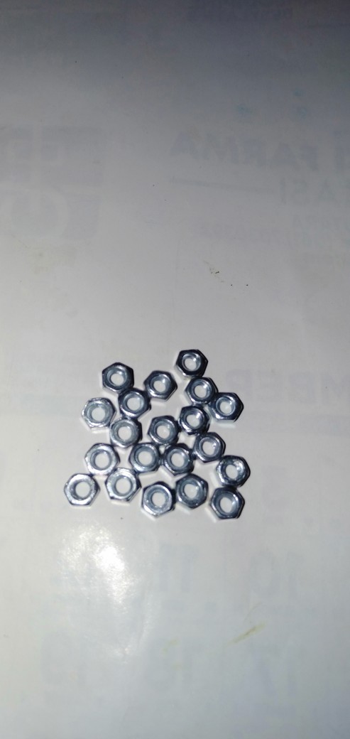 10 Pcs Mur Putih Besi M3 Hex Nut 3mm Sekrup Mur Baut Mur Spacer Pcb