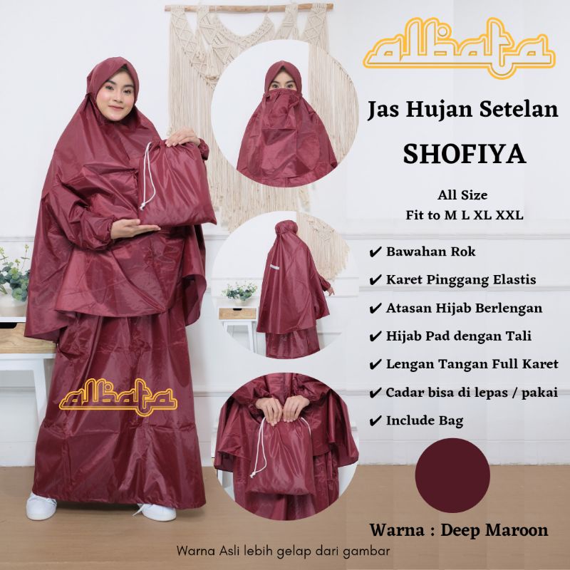 Jumbo Jas hujan /mantel Premium gamis/jubah akhwat muslimah wanita syar'i - Grosir jas hujan muslim
