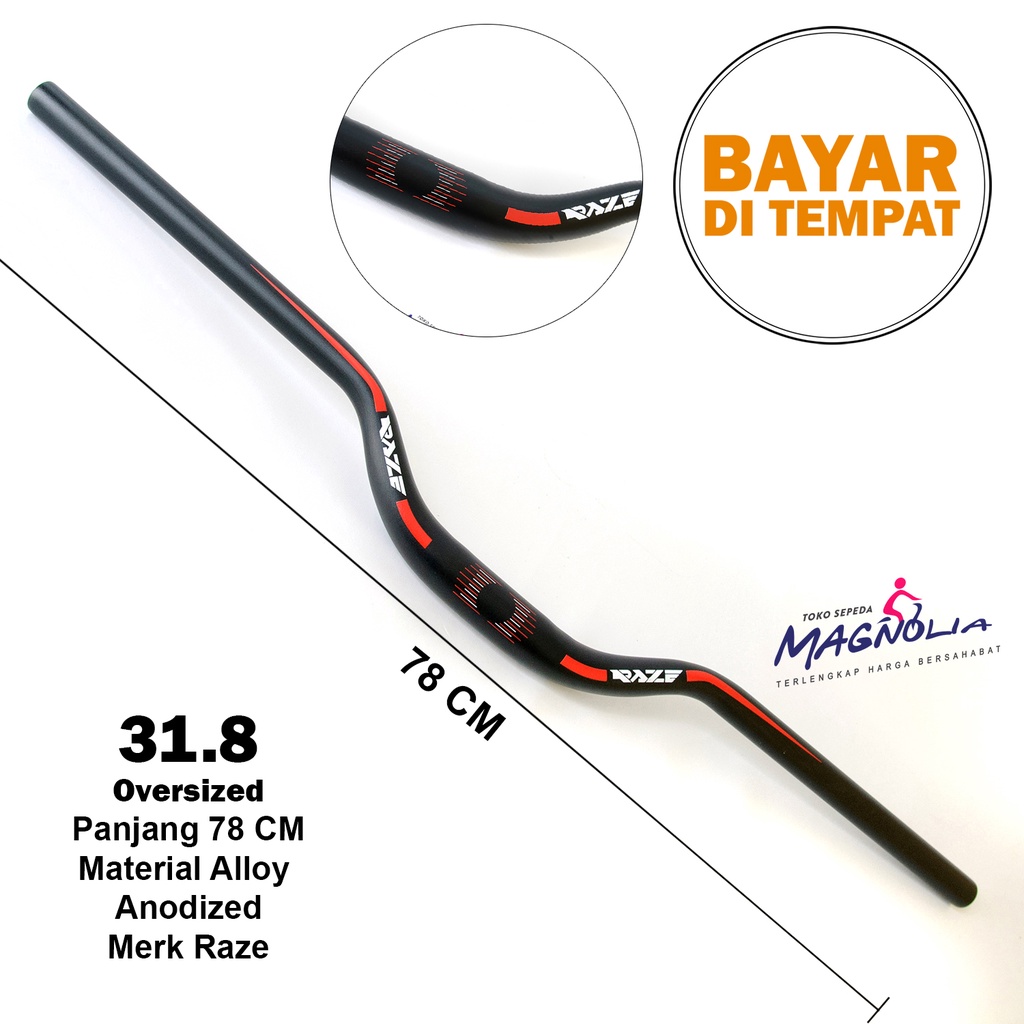 Handlebar Stang Stir Sepeda MTB Gunung Oversize Alloy Raze