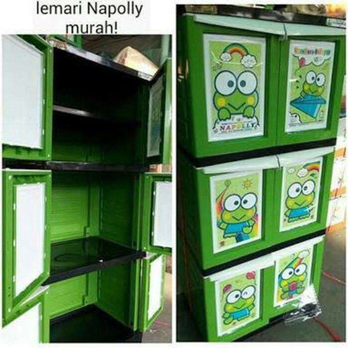 lemari plastik napolly keropi 6 pintu bcbc 163