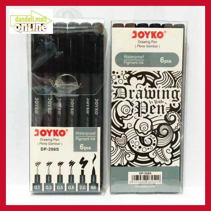

U8Tyrt67- Drawing Pen Joyko 6Pcs Dp-298S Waterproof Set E3Yrf797-