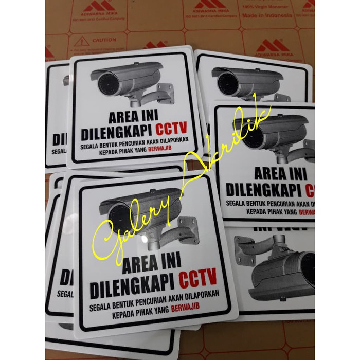 

Akrilik Plat CCTV 20 x 20 rambu-rambu akrilik Elegan