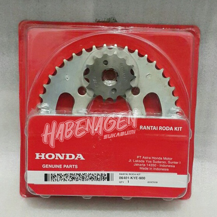 gir gear rante rantai roda set honda mega pro megapro mp mono monoshock ori original orisinil AHM